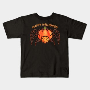 Spider Pumpkin Demon Happy Halloween Kids T-Shirt